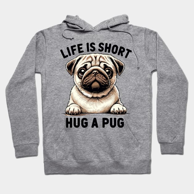 Hug A Pug | Dog Mom Gift Hoodie by Indigo Lake